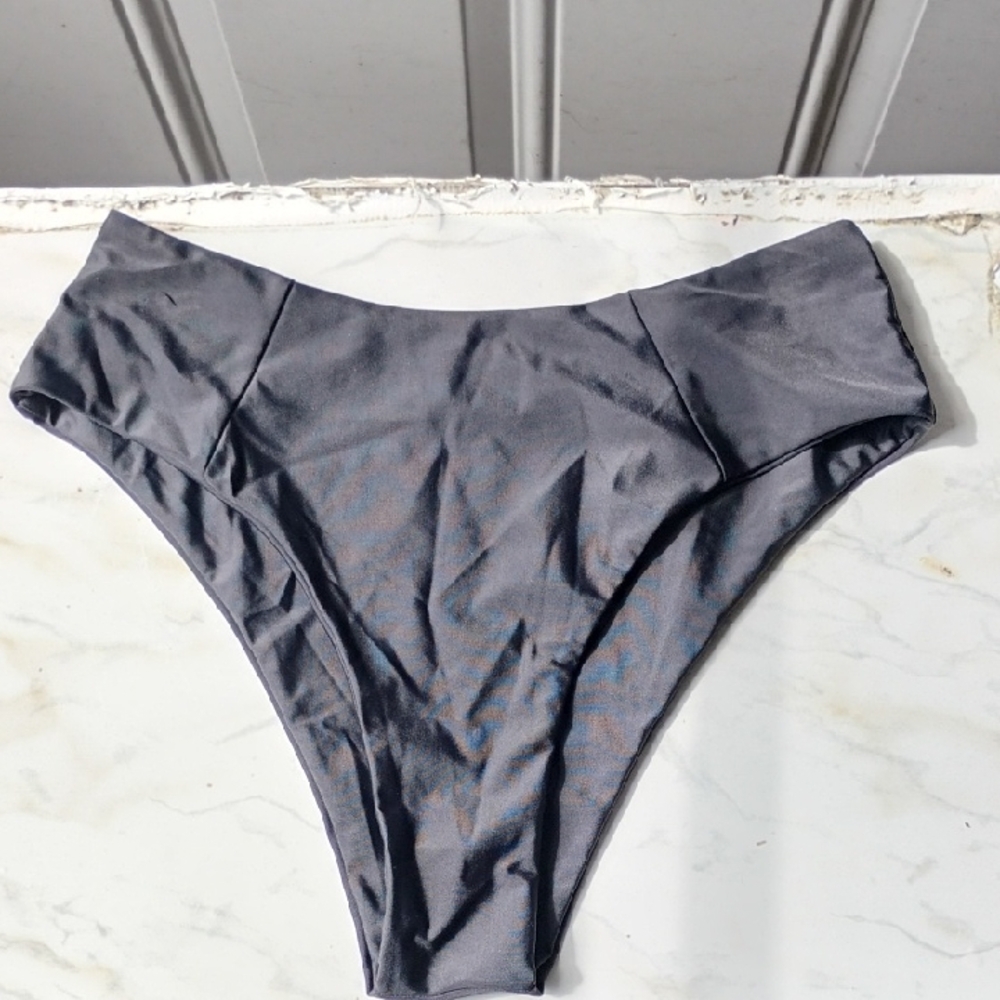 Source Unknown Gray Swim One Piece